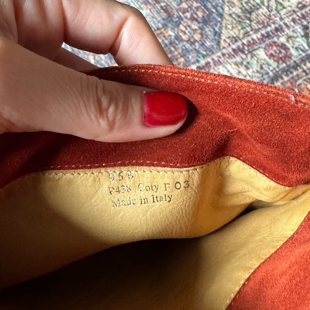 Coach Cory Women's Suede Knee-High Boots - Rust/ burnt orange - Picture 6 of 9